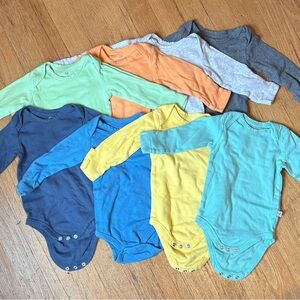 The Honest Company Baby Onesie 8 piece Bundle, Organic Cotton, 3-6 months